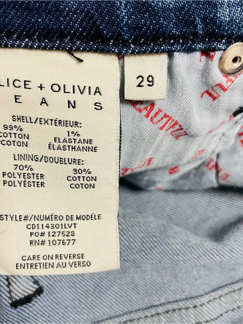 Alice + Olivia High Rise Flare Bell Bottom Beautiful Jeans Love Train | Size 29 - Picture 7 of 8